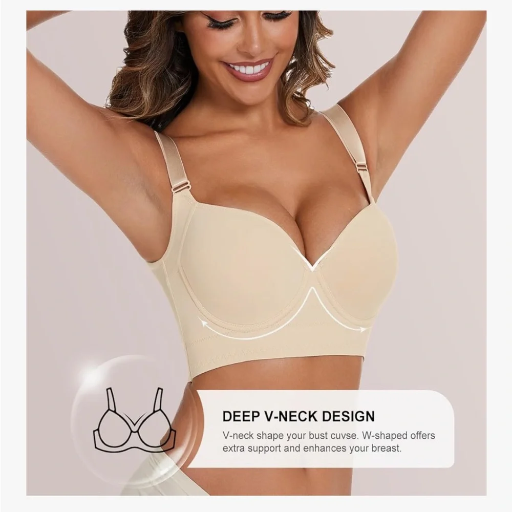 Elegant Cream Women's Bra - Picture 2 of 8